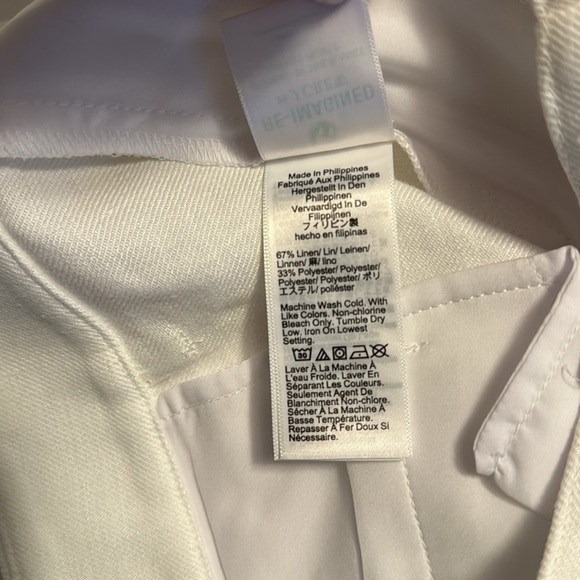 NWT J. Crew Pintuck White Suit Short in stretch linen blend 16 - Picture 5 of 9